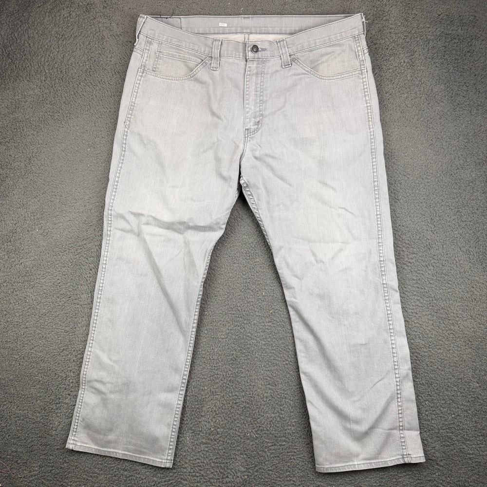 Levis 569 Loose Straight Leg Grey Jeans Mens 36x30 Stretch Denim Pants